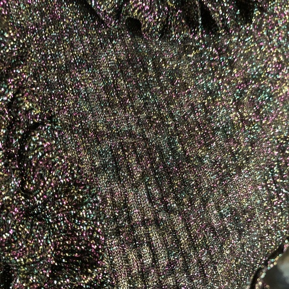 ZARA Sparkly Ruffled Top Small - Picture 12 of 13